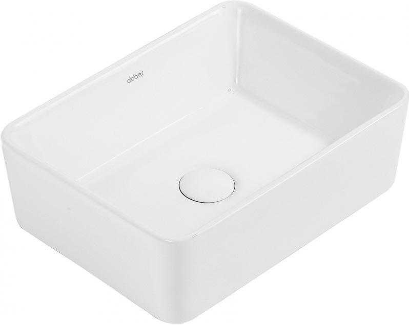 Раковина накладная на столешницу, прямоугольная, 405х300хh130мм, без отв.д/смесит., без перелива, (цв. белый), Rechteck ZZ