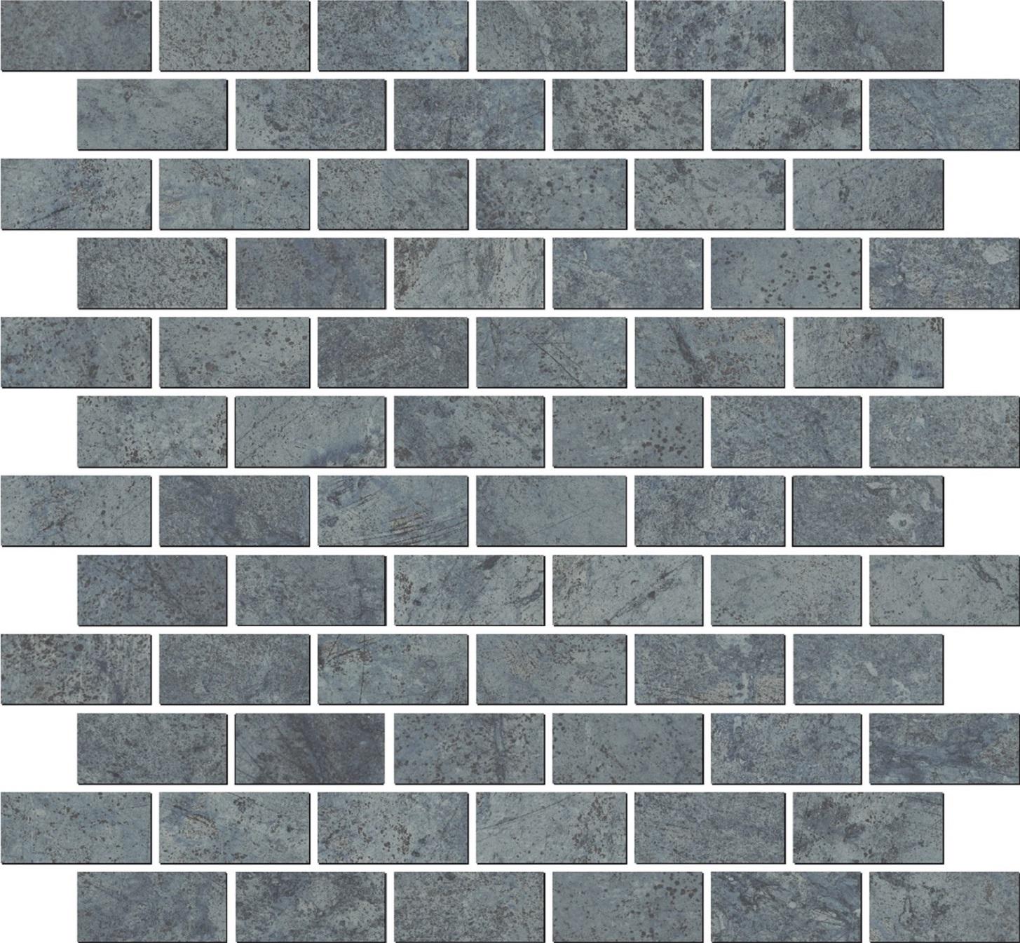 Декор Эвора мозаичный синий светлый глянцевый |32х30