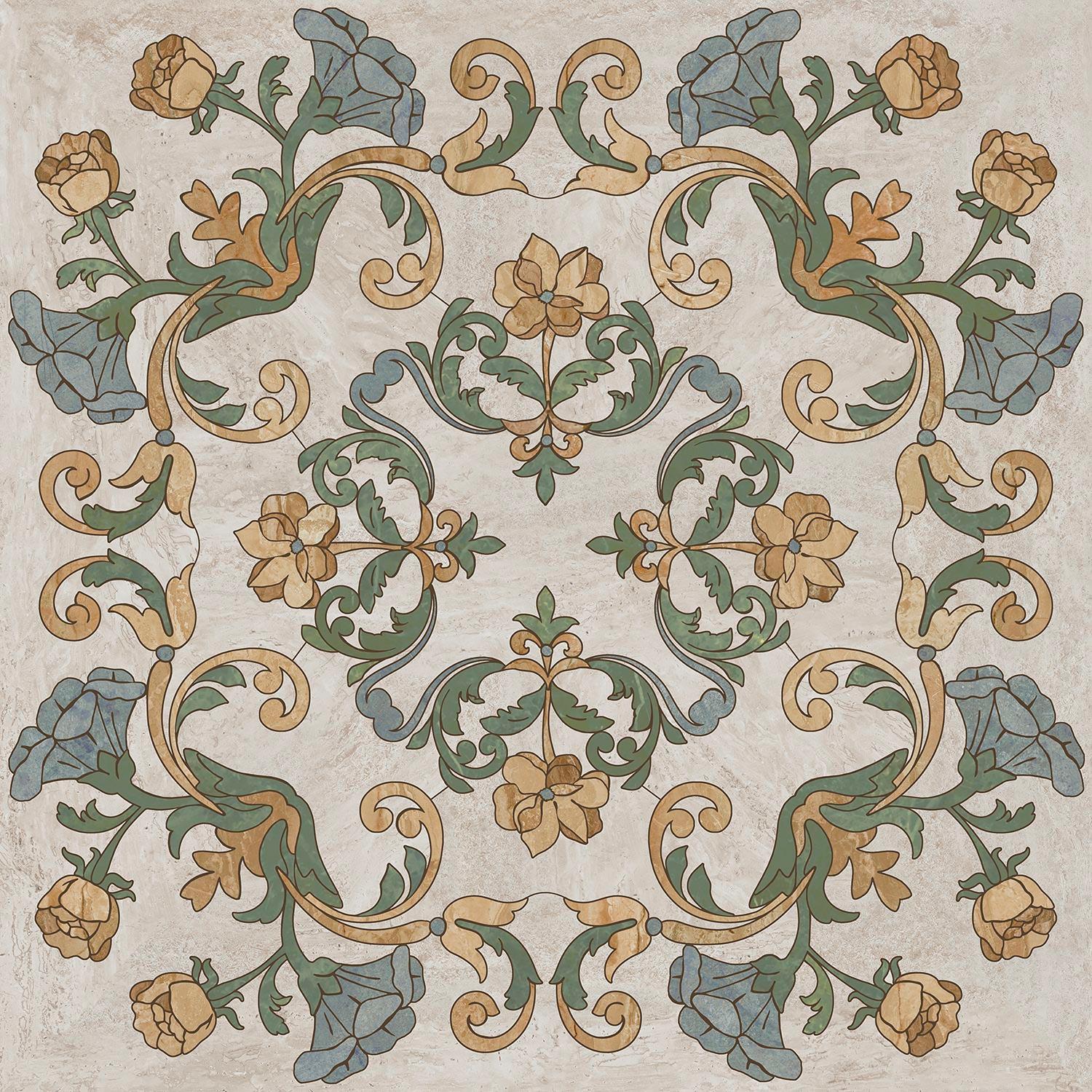 Декор Эвора центр глянцевый 60х60