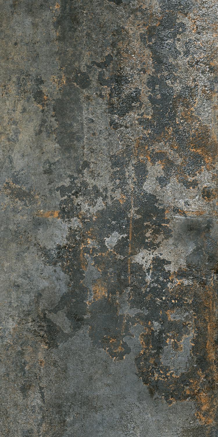 Rusty Metal Coal Luxglass 60x120 Rec.