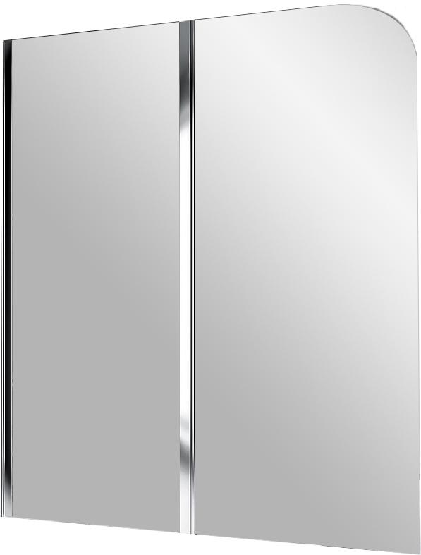 Шторка на ванну двух элемент 1150x1400 chrome; clear