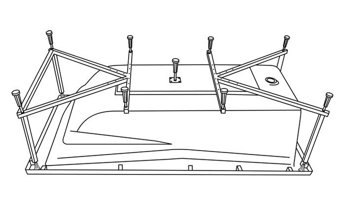 Каркас для ванны Excellent Palace 180x80 (WAEX.PAL18WH) ZZ
