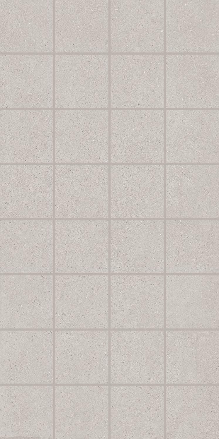 Декор Монсеррат мозаичный серый светлый матовый |40х20