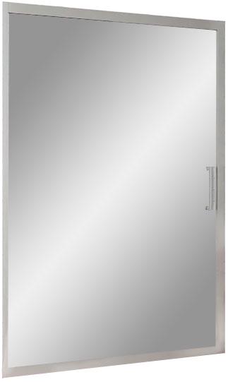 Душевая дверь в нишу 170х200 см, профиль матовый хром, стекло-прозрачное, Kubele ZZ