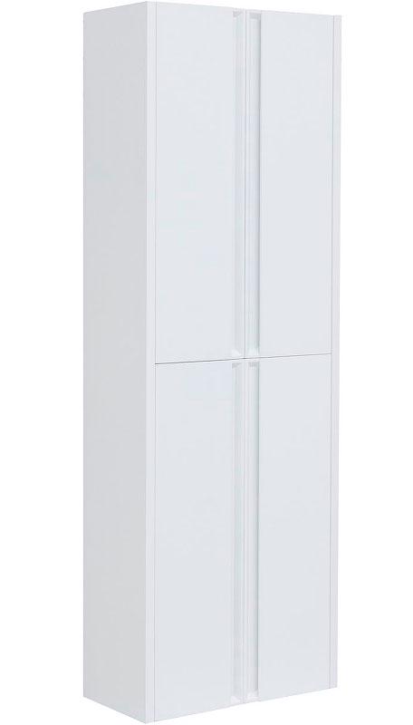 Шкаф-пенал подвесной 600х322хh1800мм, 4 дверцы, 4 стекл. полки, крепеж в компл., (цв.синий матовый), Fantasy ZZ