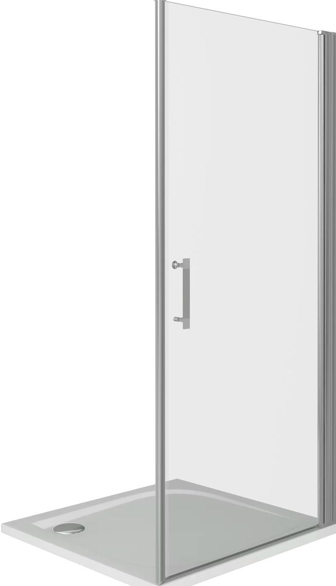 Дверь для душа распашная Good Door Mokka DR-100-C-WE, 1000хh1850 мм, стекло прозрач 5 мм. профиль хром, ZZ
