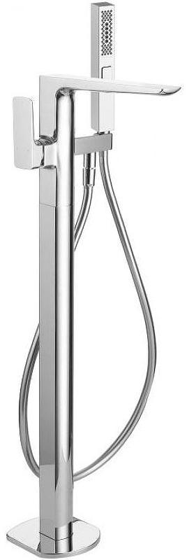 Смеситель для ванны, напольный, лейка д/д, шланг, встраиваемая часть в компл.,(цв.хром), Infinity ZZ