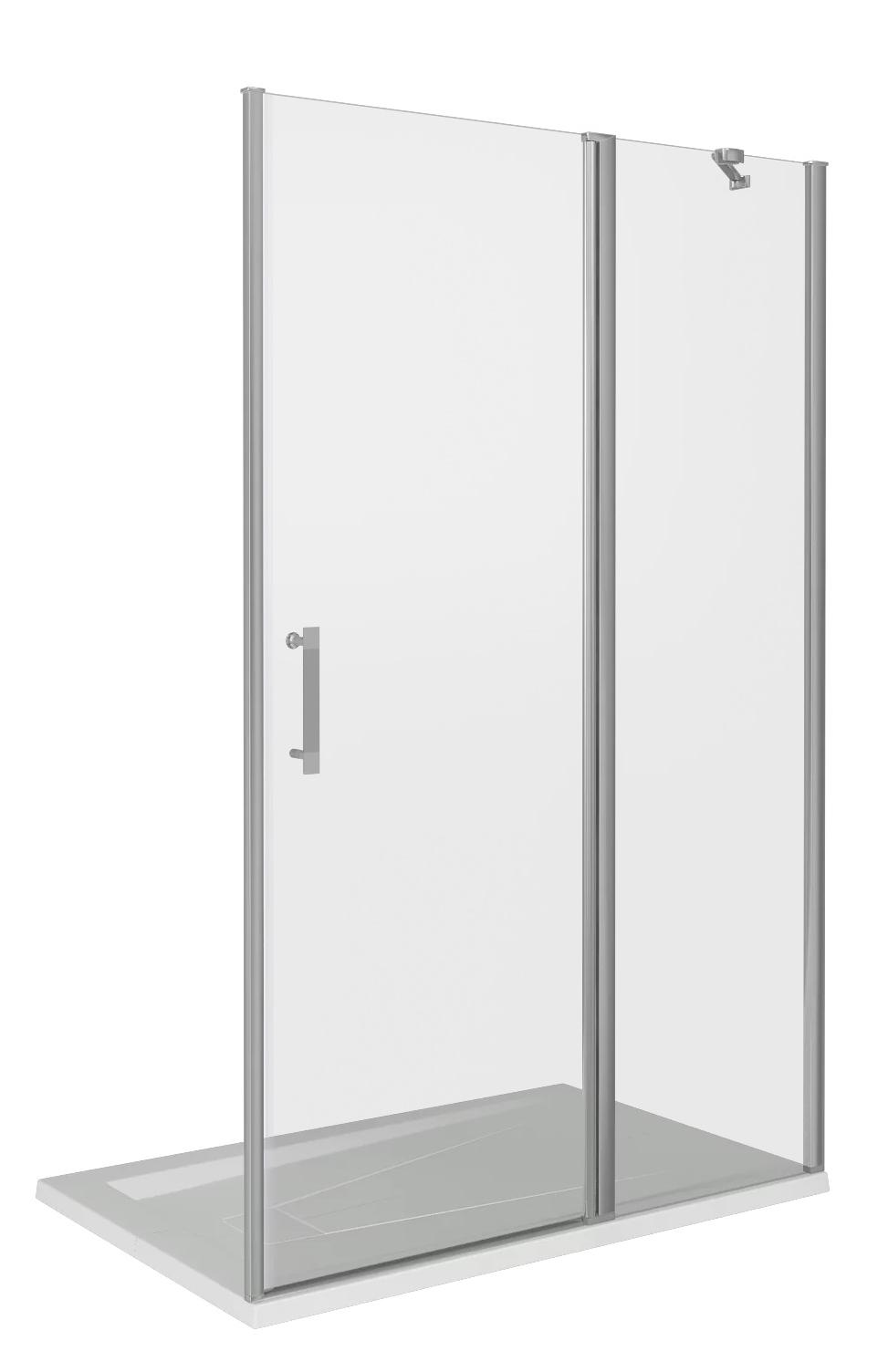 Душевое ограждение "MOKKA" WTW-140-C-WE 1400 мм (для Г-образного или как дверь в нишу) проф.алюминий белый, прозрачн.стекло, БЕЗ поддона, БЕЗ боковой
