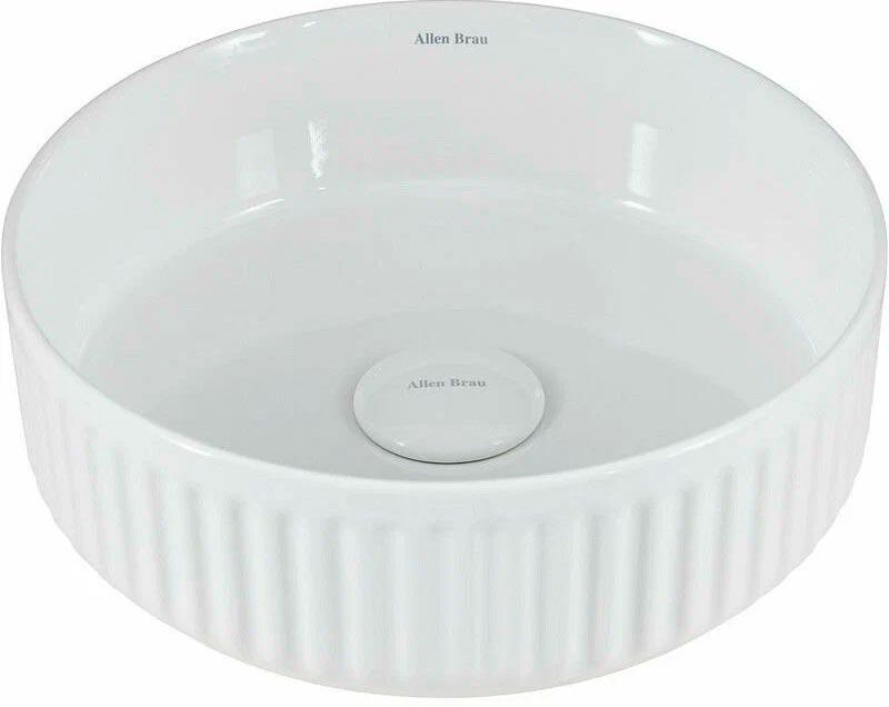 Раковина накладная на столешницу, круглая, 360х360хh120мм, без отв.д/смесит., без перелива, (цв.белый), Fantasy ZZ