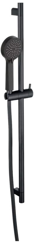 Душевой гарнитур: штанга 800мм, лейка, шланг 1500мм, (цв.черный матовый), Eclipse ZZ