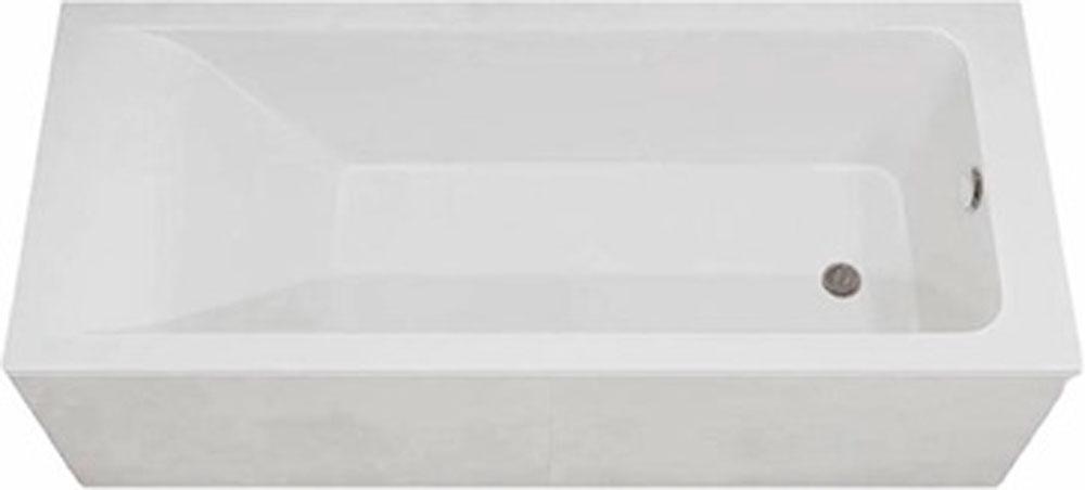 Ванна из литьевого мрамора 170х70, без ножек и сифона, цв.матовый белый