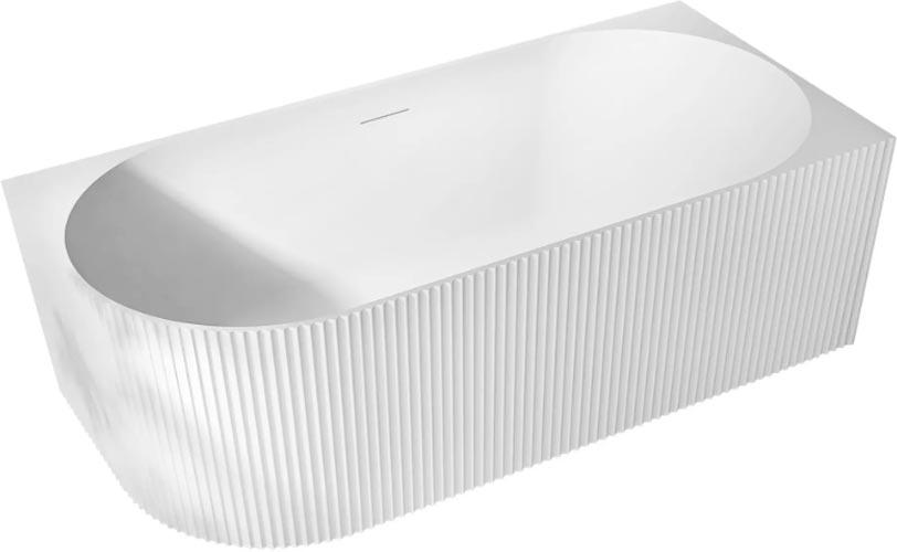 Ванна 1700х800h580мм, ассиметричная, R Правая, на каркасе, интегрированный слив-прелив крышка слива в цвет ванны., (акрил цв.белый), Abber ZZ