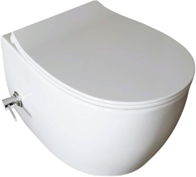 Унитаз подвесной 510х363мм, с встроенным смесителем с функц. биде, без сиденья, (цв.белый), Fantasy ZZ