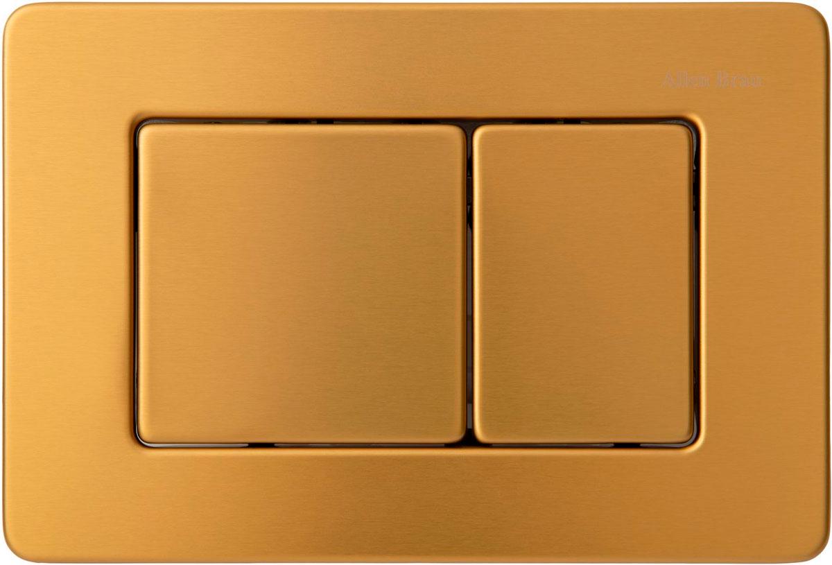 Кнопка двойного смыва, пневм., для инсталляции д/унитаза, (сталь цв.золото браш.), Infinity ZZ