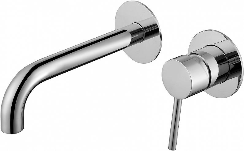 Смеситель для раковины, встраиваемый в стену, внутрен. часть в компл., (цв.хром), Wasser Kreis ZZ