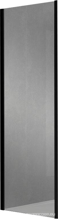 Боковая стенка 1000хh2000мм, для двери д/д, правая/левая, (стекло прозрач.6мм Easyclean, фурнит. цв.черн.браш.алюм.), Priority ZZ