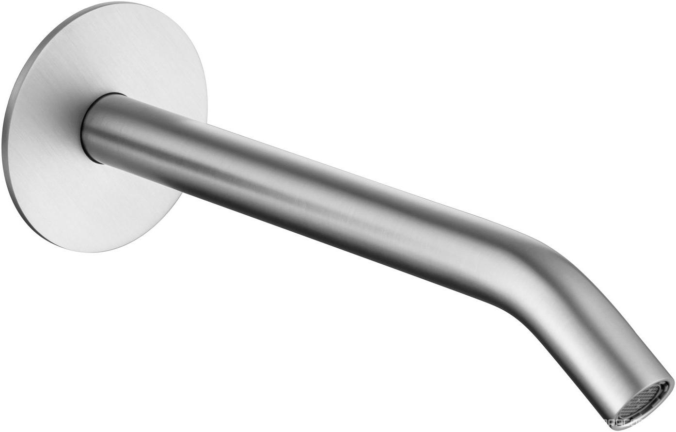 Излив для набора воды в ванну, встраиваемый в стену, 157мм, (цв.браш.никель), Priority ZZ