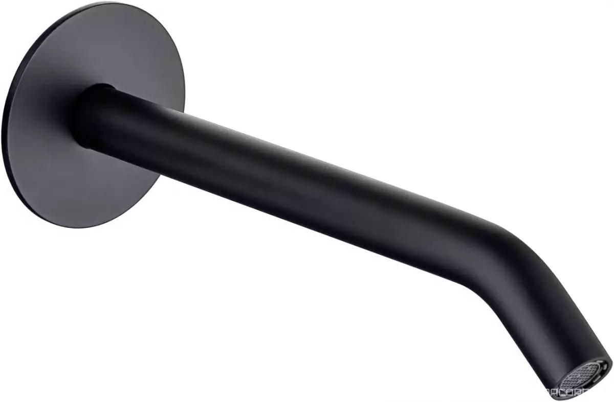 Излив для набора воды в ванну, встраиваемый в стену, 157мм, (цв.черный матовый), Priority ZZ