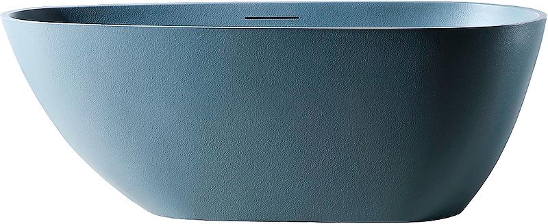 Ванна 1700x750xh600мм, отдельностоящая, интегрированный слив-перелив, крышка слива в цвет ванны в компл., (иск.камень. цв.серый матовый), Dortmund ZZ