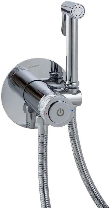 Смеситель совмещ. с гигиенич. душем, готовый к-т: лейка, шланг, скрытая часть, (цв.хром), Liberty