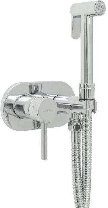 Смеситель совмещённый с гигиеническим душем, (готовый комплект: лейка, шланг 120см., скрытая часть), (металл цв.хром), Priority ZZ