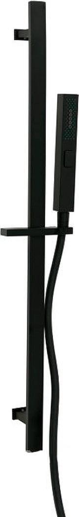 Душевой гарнитур: штанга 800мм, лейка, шланг 1500мм, (цв.черный мат.), Infinity ZZ