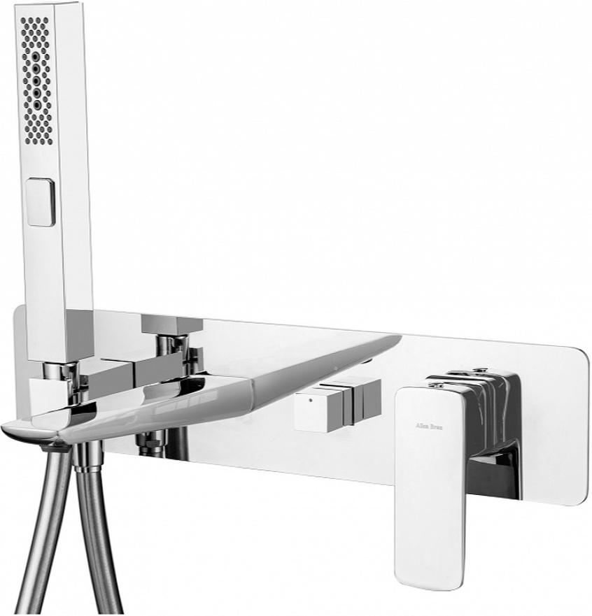 Смеситель для ванны, встраиваемый в стену, шланг, лейка, внутренняя часть в компл., (цв.хром), Infinity ZZ