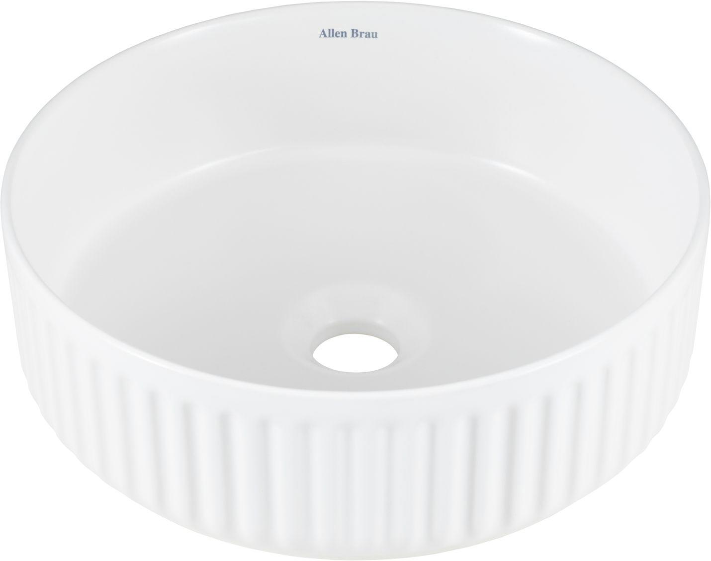 Раковина накладная на столешницу, круглая, 360х360хh120мм, без отв.д/смесит., без перелива, (цв.белый матовый), Fantasy ZZ