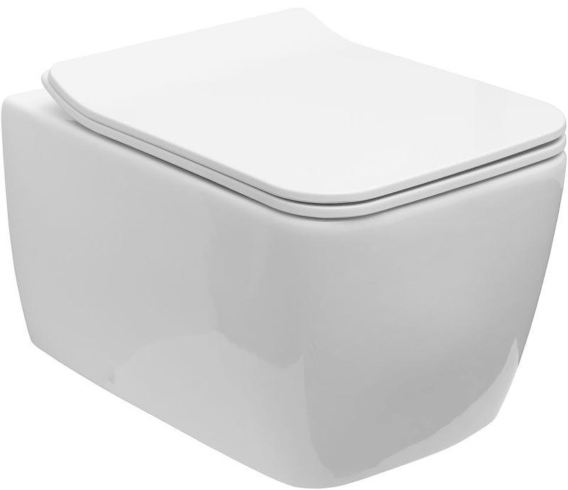 Унитаз подвесной 518х370мм, без сиденья, крепеж в компл., (цв.белый), Liberty ZZ