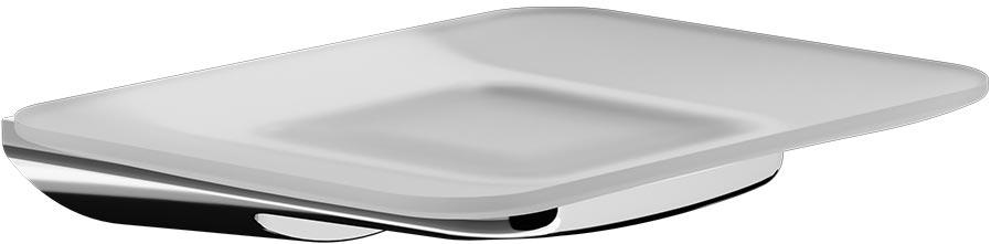 Мыльница стеклянная настенная, хром ZZ