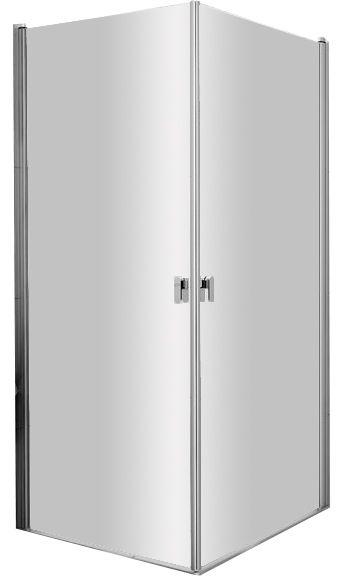 Дверь для душа распашная, CRV1-100, профиль блестящий хром, стекло прозрачное ZZ