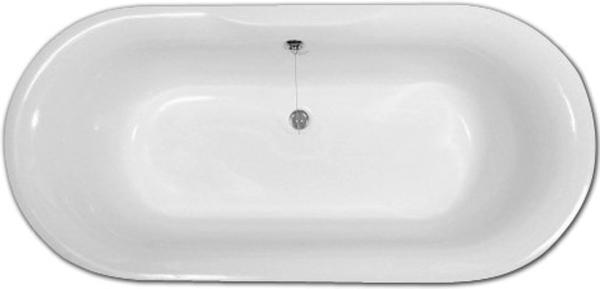 Ванна из искусственного камня Фэма Феррара 2 белая, белые ножки| 171x82x49