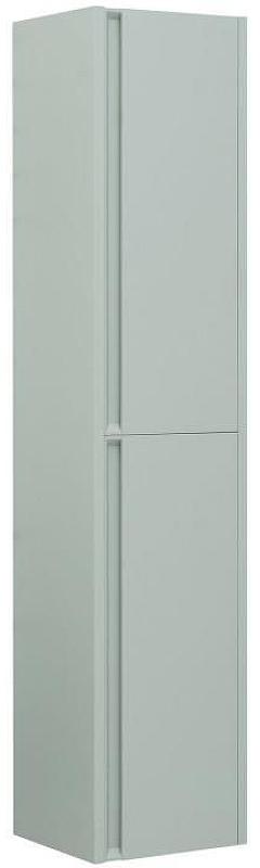 Шкаф-пенал подвесной 400х322хh1800мм, реверсивный, 2 дверцы, 4 стекл. полки, крепеж в компл., (цв.синий матовый), Fantasy ZZ