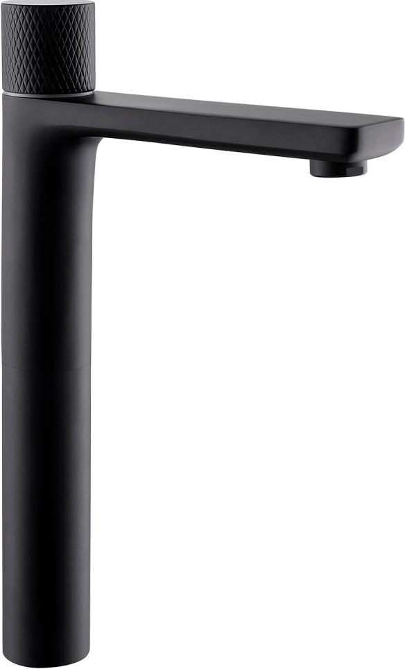 Смеситель для раковины, Высокий, без д/к, (цв.черный матовый), Rund ZZ