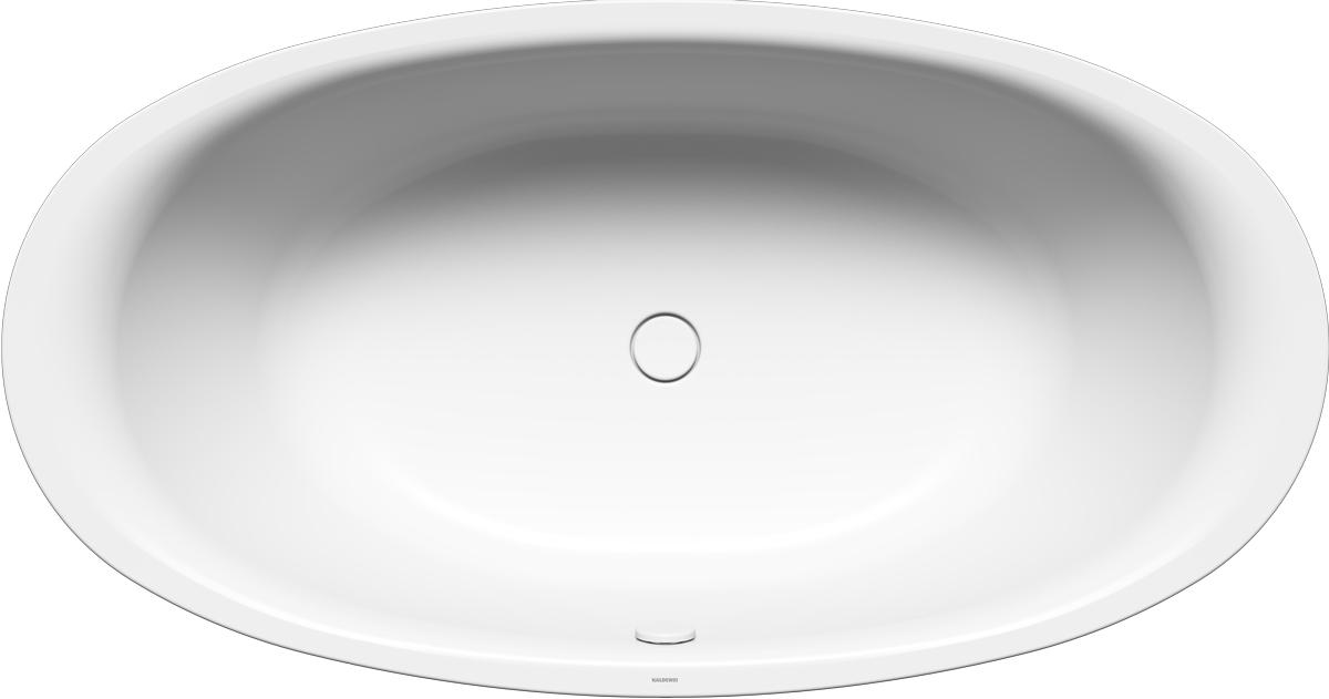 Ванна с цельнолитой панелью, 1900х1000хh450мм, сталь 3,5 мм, сливной шланг, ножки, (БЕЗ слива-перелива), цвет черный, Ellipso Duo Oval KL