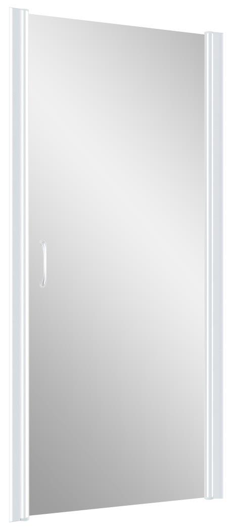 Дверь в нишу EP, 70x190 см, универсальное, профиль белый, стекло сатин ZZ