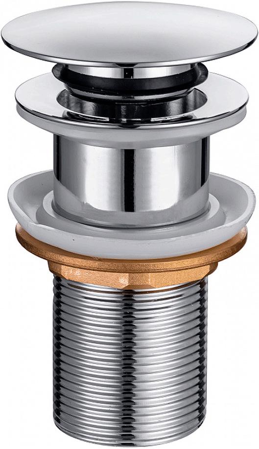 Донный клапан для сливного отверстия раковин без перелива, нажимной Clic-Clac, G 1 1/4, (металл цв.хром), Infinity ZZ