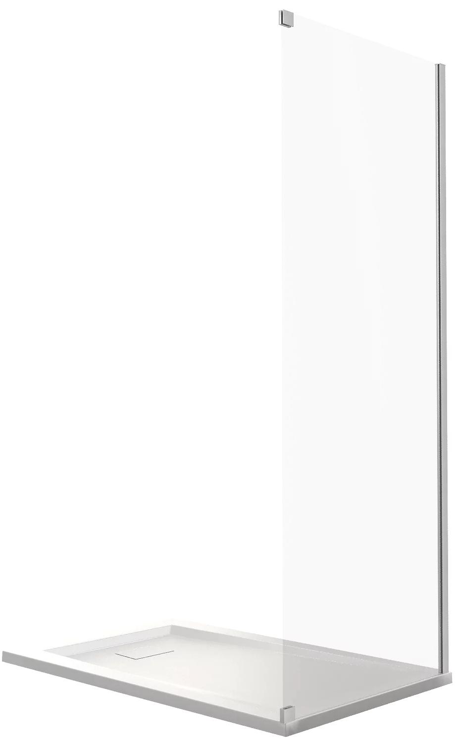 Перегородка боковая 980-1000x1950, профиль хром, Idea ZZ