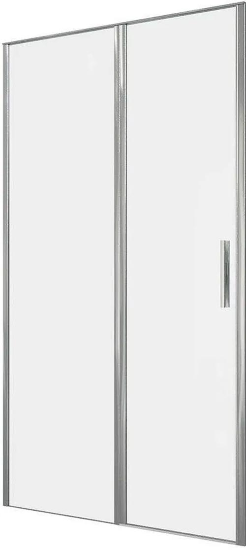 Дверь д/д 1200хh2000мм, в нишу или для бок.стенки, с неподв.сегмет, распашн. правая/левая,(стекло прозрач.6мм  Easyclean, фурнит.цв.хром), Priority ZZ