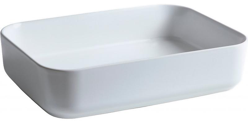 Раковина накладная на столешницу, прямоуг, 500х360хh120мм, без отв.д/смесит., без перелива, (цв.белый), Fantasy ZZ