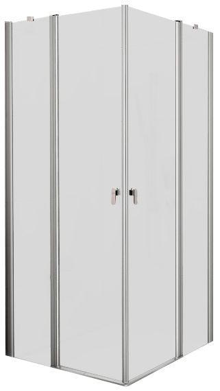 Дверь для душа распашная (для комбинации с неподвижн.стенкой), CRV2-100, профиль сатин, стекло прозрачное ZZ