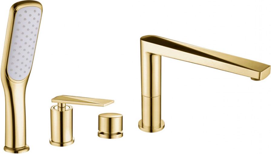 Смеситель врезной для ванны на четыре отверстия, цв.золото ZZ