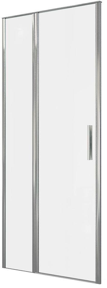 Дверь д/д 1200хh2000мм, в нишу или для бок.стенки, с неподв.сегмет, распашн. правая/левая,(стекло прозрач.8мм Easyclean, фурнит. цв.хром), Priority ZZ