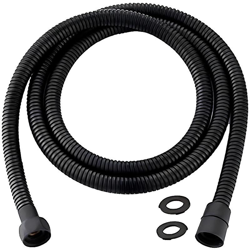 Шланг для душа, с защитой от перекручивания антитвист, 100см, 1/2 x 1/2, (металл цв.черный матовый), Priority ZZ