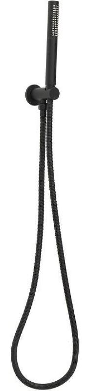 Душевой гарнитур: лейка, шланг 1500мм, кронштейн совмещенный со шланговым подсоединением, (цв.черный матовый), Priority ZZ