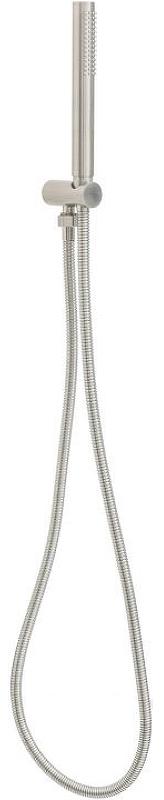 Душевой гарнитур: лейка, шланг 1500мм, кронштейн совмещенный со шланговым подсоединением, (цв.браш.никель), Priority ZZ