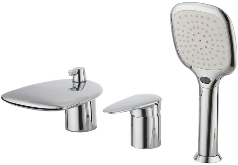 Смеситель врезной для ванны на три отверстия Status, хром ZZ