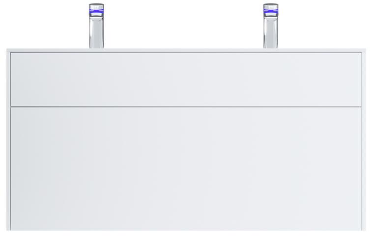 Тумба под раковину Inspire V2.0, подвесная, 120 см, 2 ящика push-to-open, цвет белый матовый, ZZ