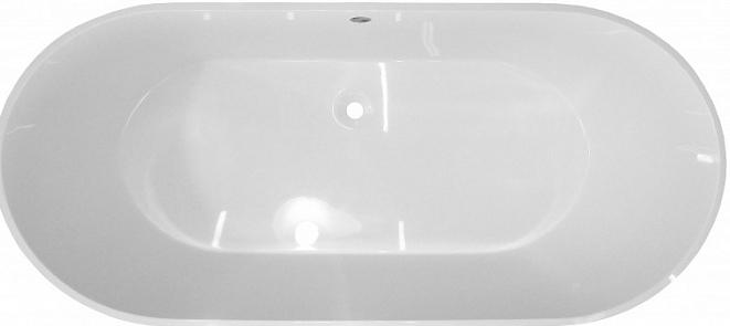 Ванна из искусственного камня свободностоящая 160х75х42 см,  белая Майями ZZ