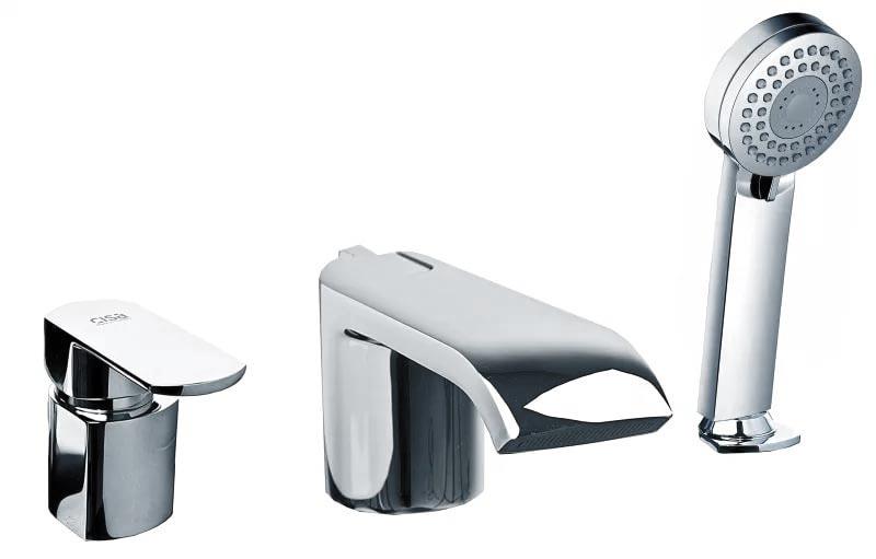 Смеситель врезной для ванны на три отверстия PACIFICA, хром KL